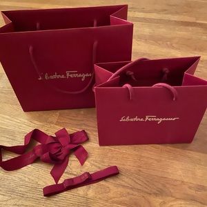 Salvatore Ferragamo shopping bags with bows